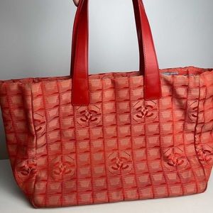Chanel Red Travel Line Tote